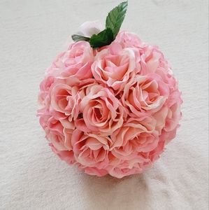 Rose Ball hanging decor pompom pink